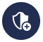 Icon of a shield with a plus sign, representing added security or protection, likely in the context of window films.